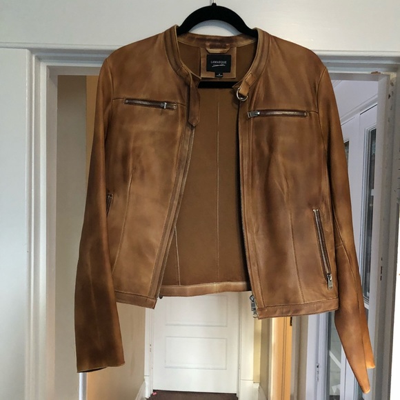Lamarque - Tan Leather Jacket - Picture 1 of 6